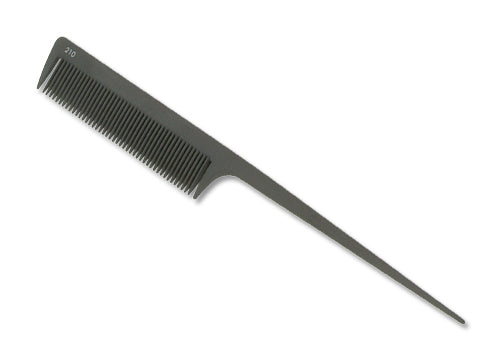 Standard Carbon Tail Comb w/Med Width Tooth Pattern